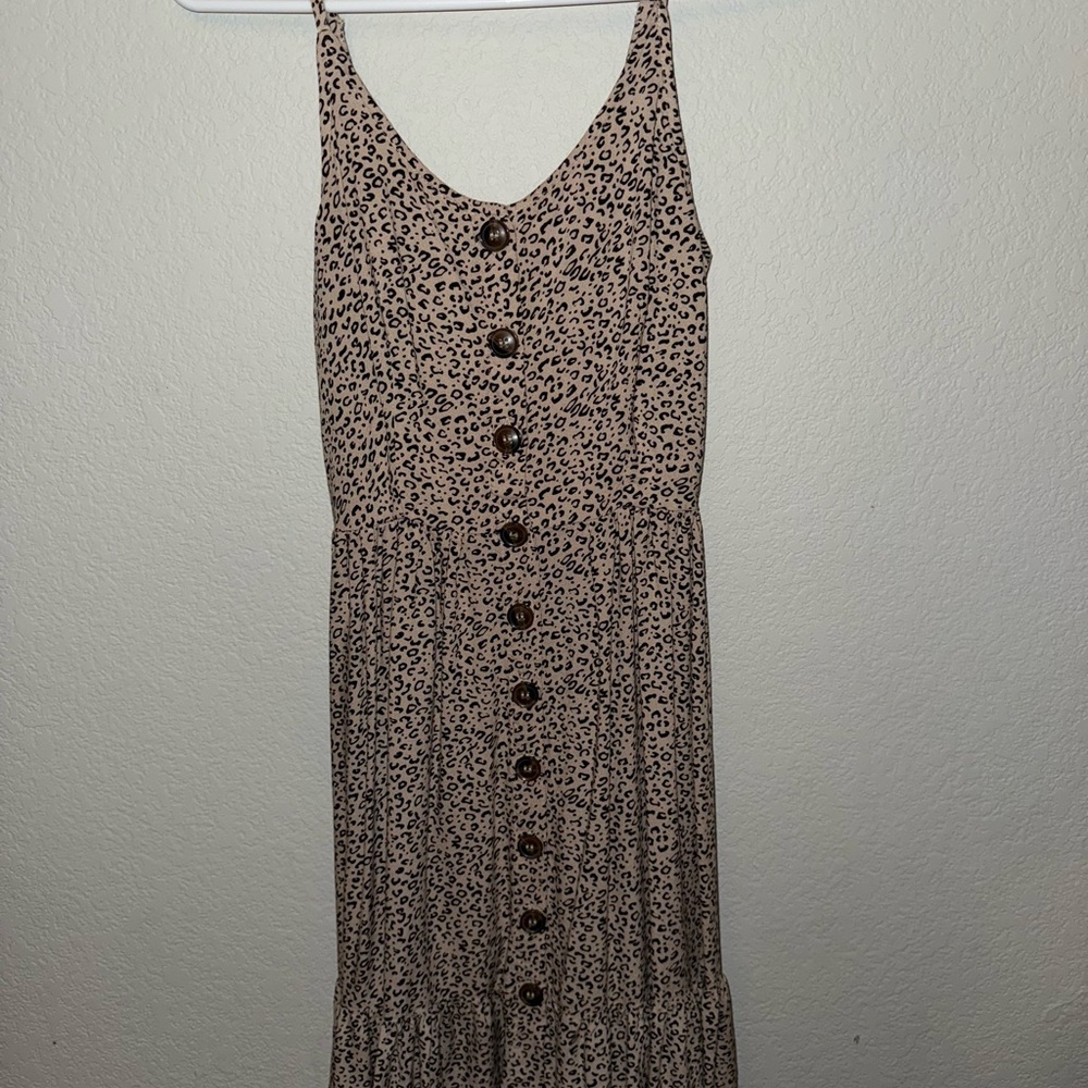 Leopard Print Button-Down Dress